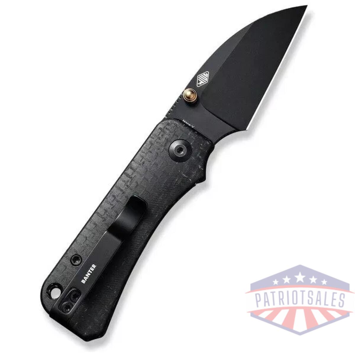 Civ-c19068sc-1 - civivi baby banter wharncliffe thumb stud knife micarta handle (2. 32"" nitro-v blade) c19068sc-1 - civ c19068sc 1
