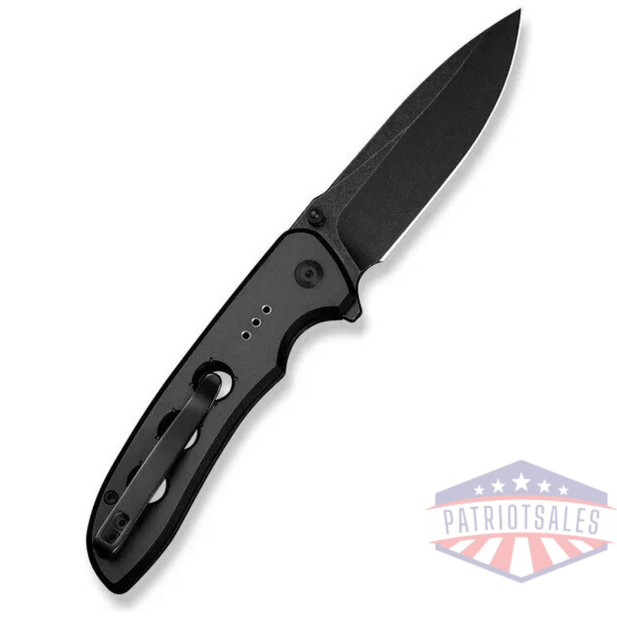 Civ-c23087a-1 - civivi hyperpulse flipper & thumb stud & button lock knife black aluminum handle (3. 5"" black stonewashed 14c28n blade) c23087a-1 - civ c23087a 1