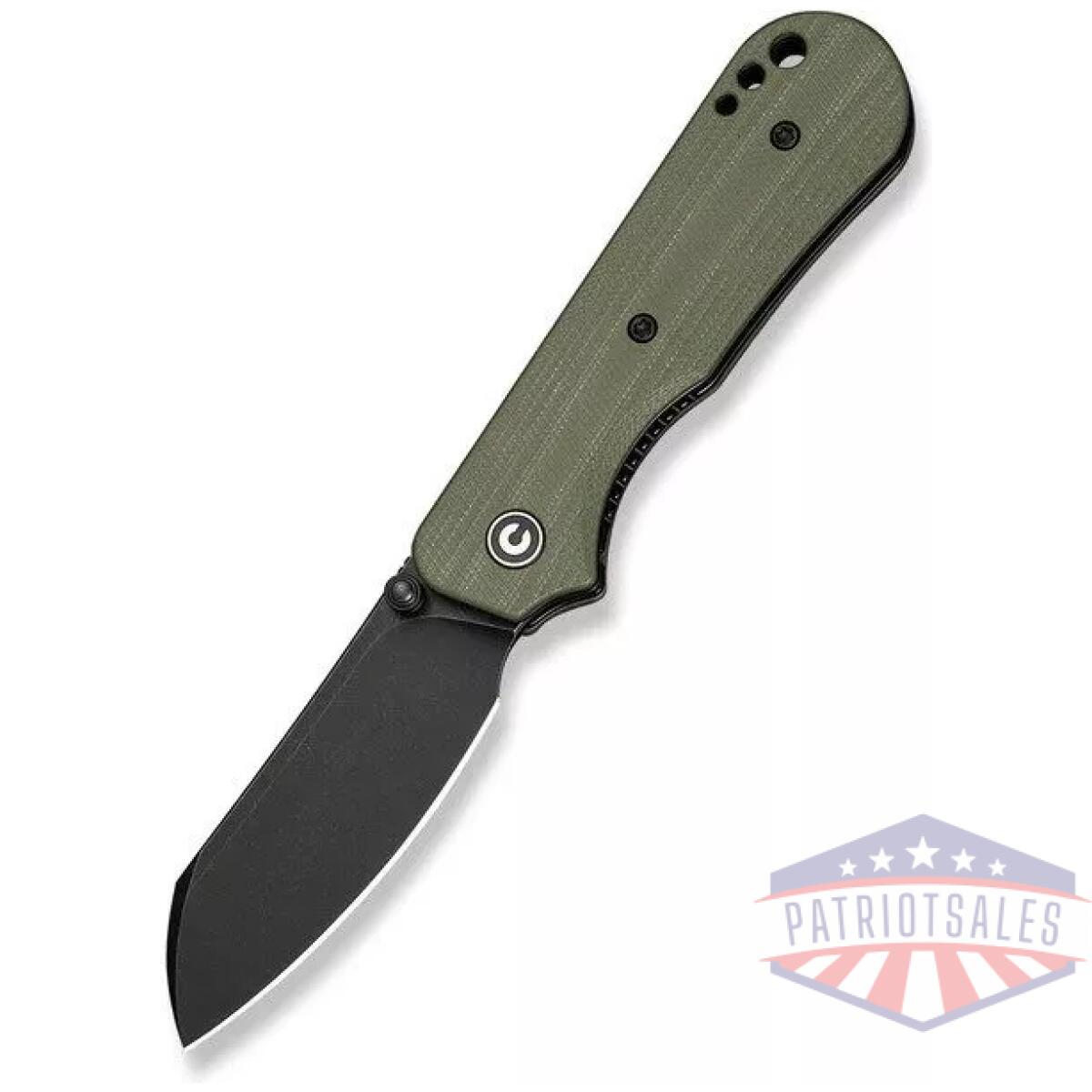 Civ-c24055-1 - civivi crabby thumb stud knife od green g10 handle - civ c24055 1