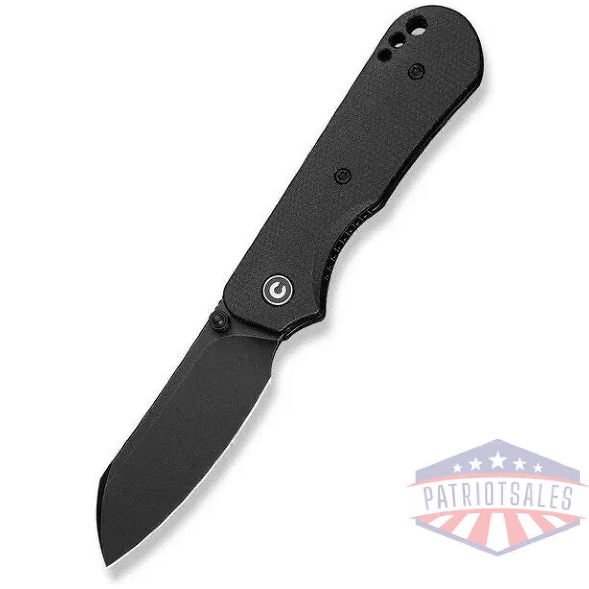 Civ-c24055-3 - civivi crabby thumb stud knife black canvas micarta handle - civ c24055 3