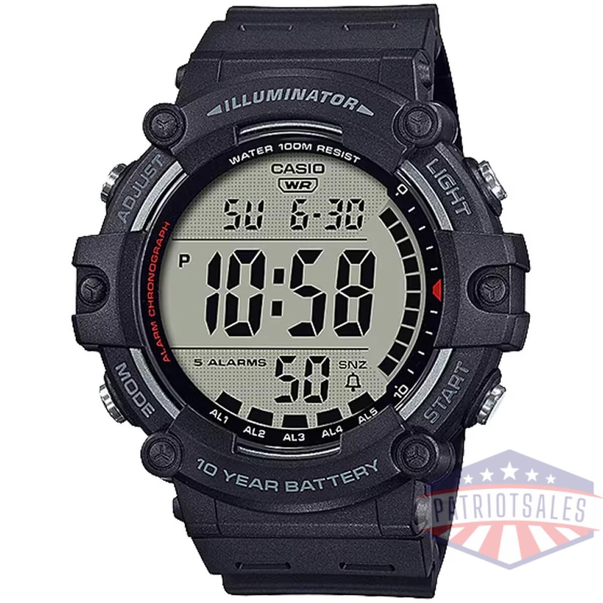 Cso-ae1500wh-1av - classic digital watch w/ 10-year battery - cso ae1500wh 1av