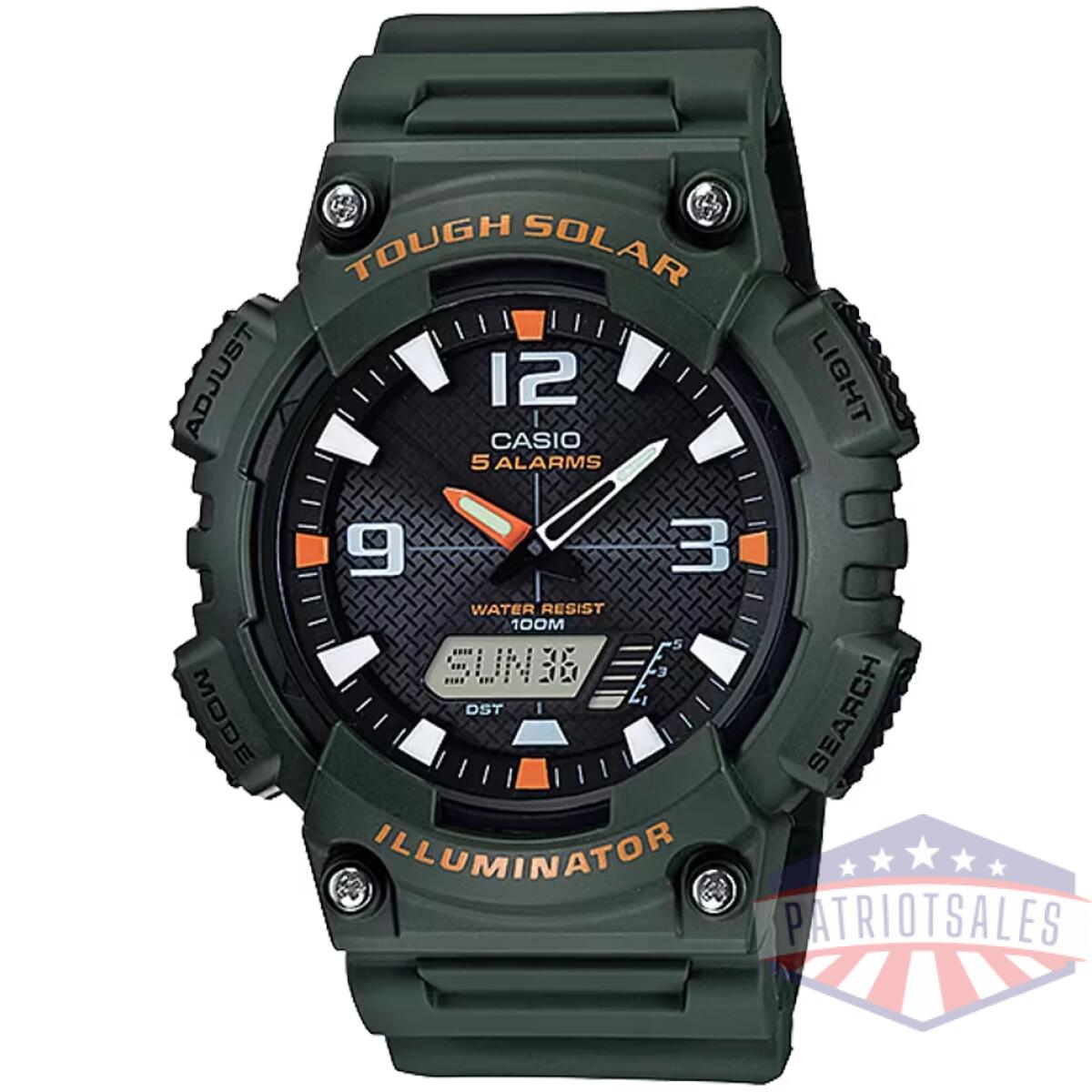 Cso-aqs810w-3avcf - solar powered analog-digital watch - cso aqs810w 3avcf