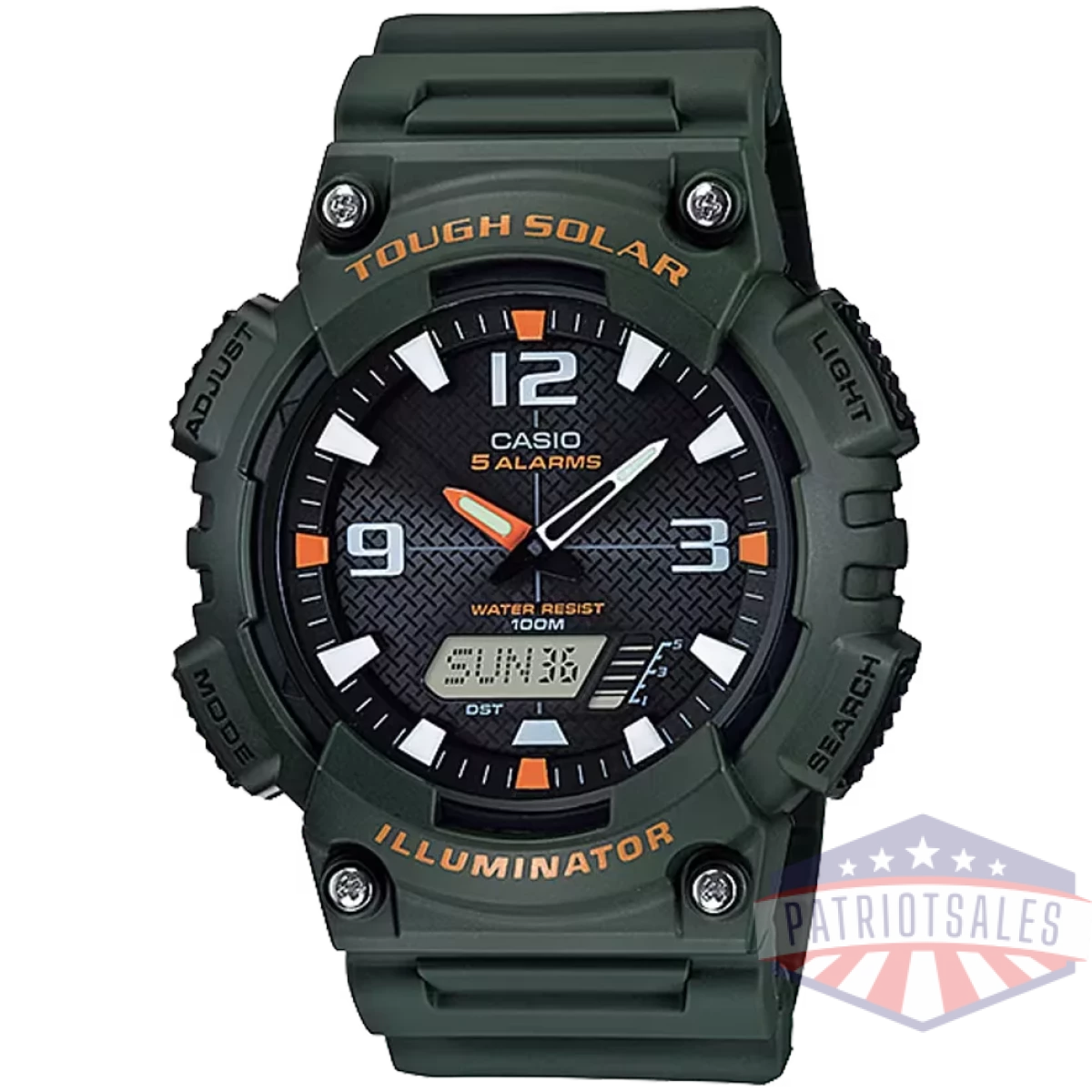 Cso-aqs810w-3avcf - solar powered analog-digital watch - cso aqs810w 3avcf