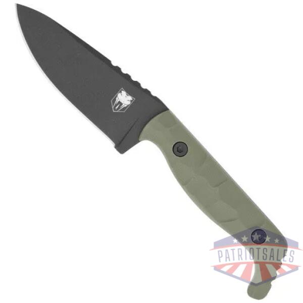 COBRATEC KINGPIN 4" FIXED BLD - OD GREEN D2 STEEL W/KDX SHEATH