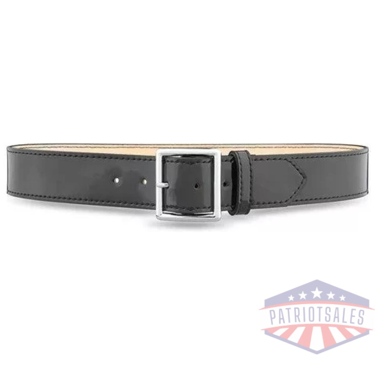 Dty-1631-34-9031. Webp - 1-3/4"" hi-gloss leather garrison belt with nickel buckle - dty 1631 34 9031