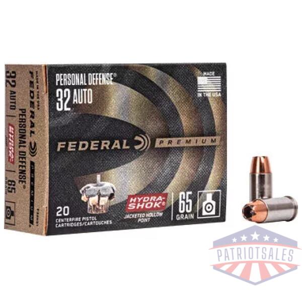 FED HYDRA-SHOK 32ACP 65GR JHP 20/500