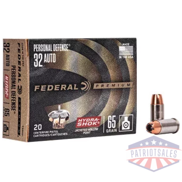 FED HYDRA-SHOK 32ACP 65GR JHP 20/500