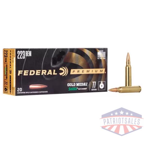 FED GOLD MDL 223REM 77GR BTHP 20/200