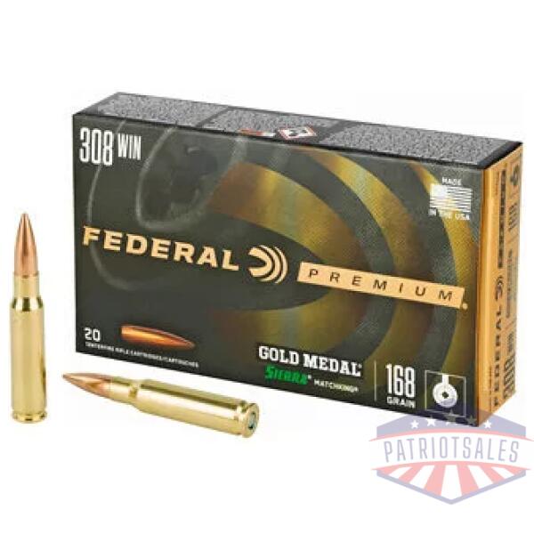 FED GOLD MDL 308WN 168GR BTHP 20/200