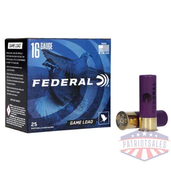 FED GAME LOAD 16GA 2 3/4" #6 25/250