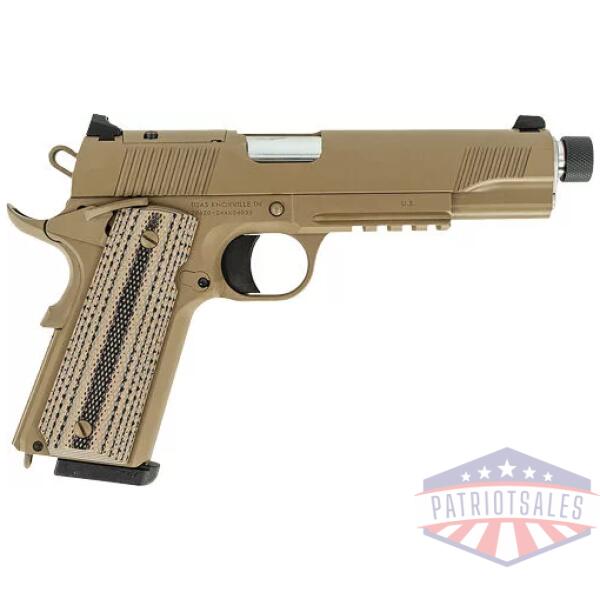 TISAS 1911 DUTY B45RDG 45ACP - 5" THREADED BBL 8RD FDE