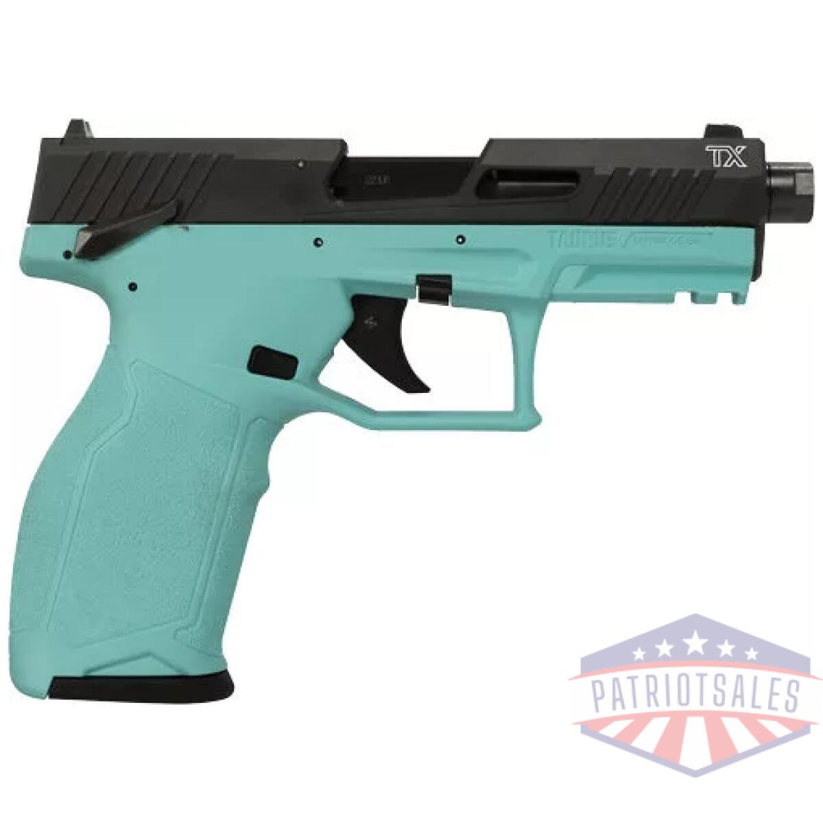 G12tx22141c. Webp - taurus tx-22 22lr 4. 1" - adj. 16-shot cyan/blk poly - g12tx22141c