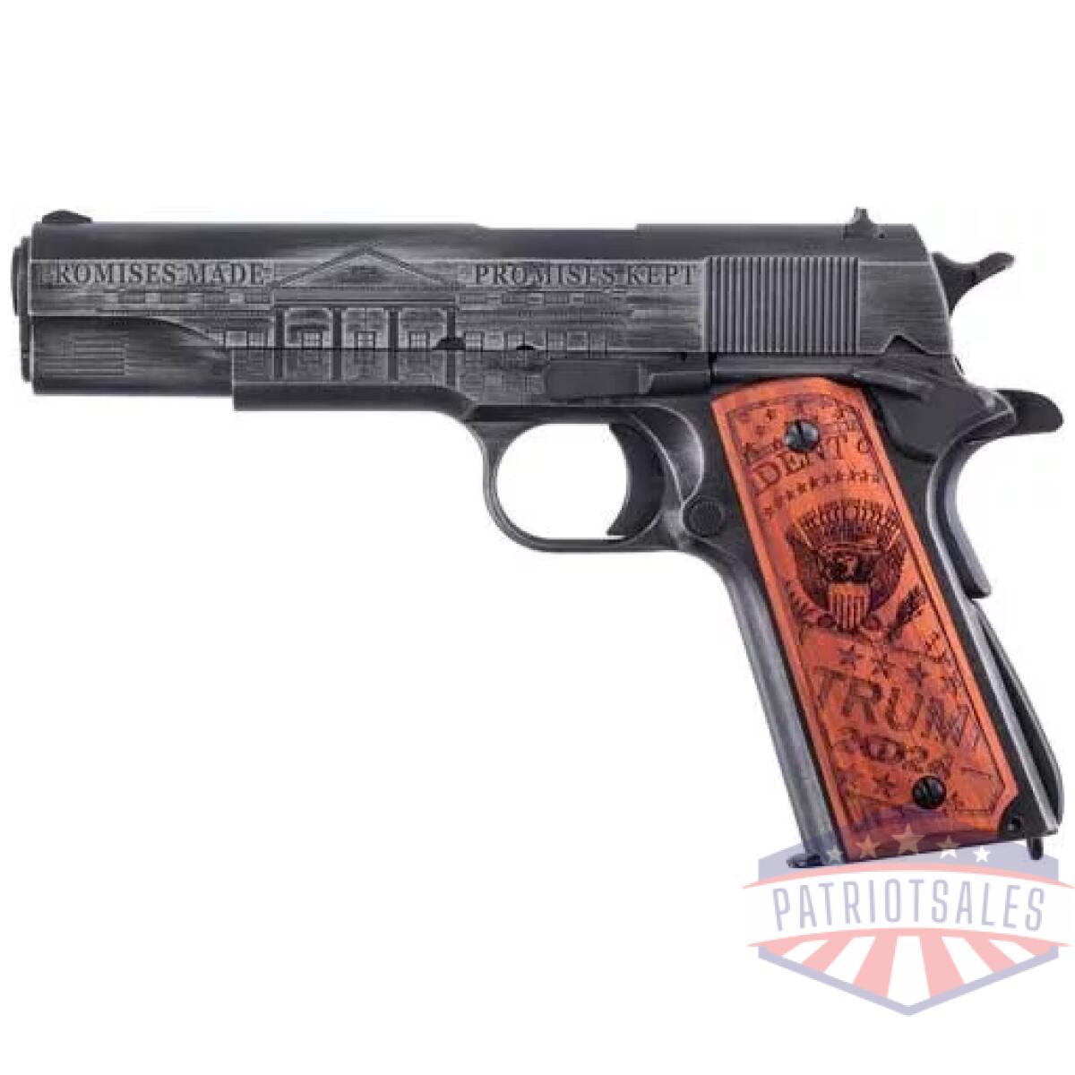 G1911bkoc12_left-1 - auto-ordnance 1911 45acp 5" - trump save america edition - g1911bkoc12 left 1