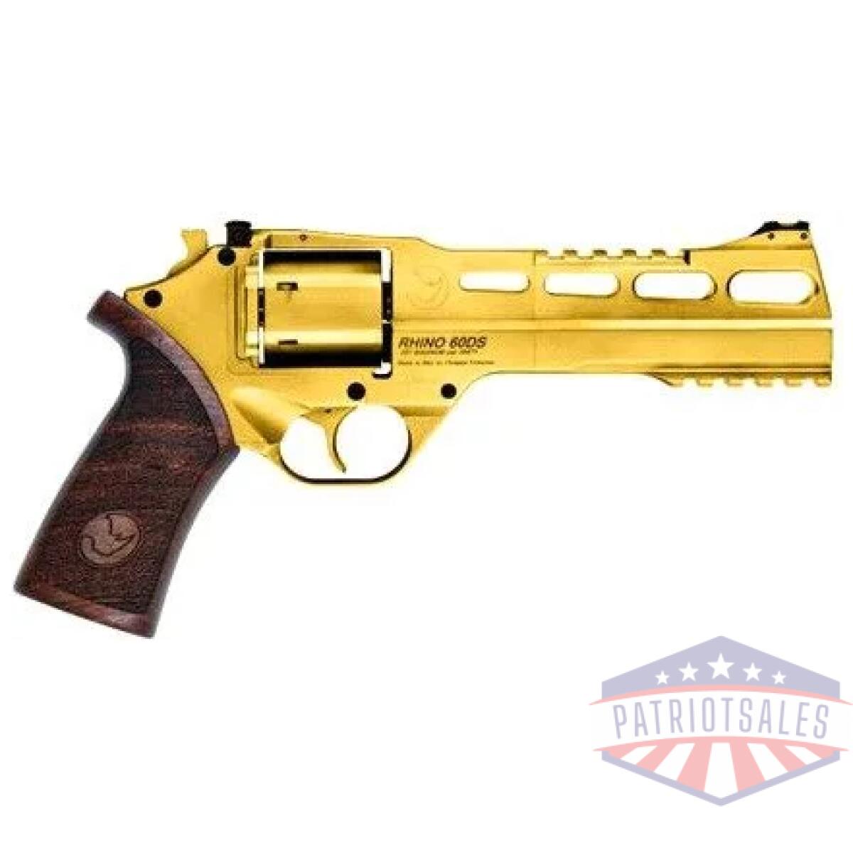 G340225_1 - chiappa rhino 60ds 357mag - 6" adj. Sight gold/walnut. - g340225 1