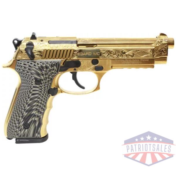 GIRSAN REGARD MC DELUXE 9MM - ADJ SIGHT 18RD GOLD ENGRAVED