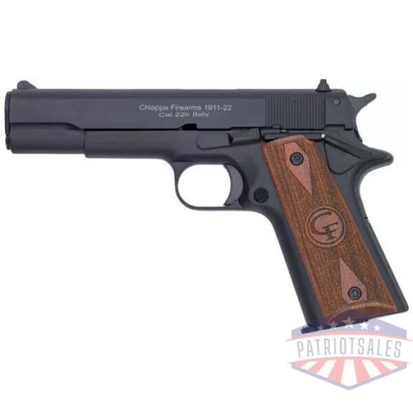 CHIAPPA 1911-22 22LR 5" FS - 10RD BLACK/WOOD
