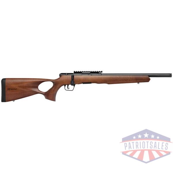 SAVAGE B17 TIMBER THUMBHOLE - 17HMR 18" 10RD BLUED/WOOD