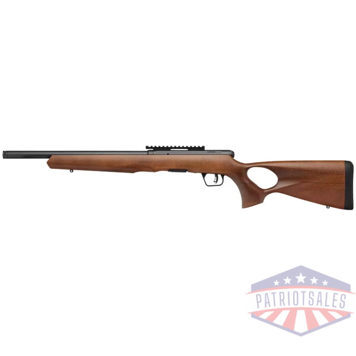 G70817_left - savage b17 timber thumbhole - 17hmr 18" 10rd blued/wood - g70817 left