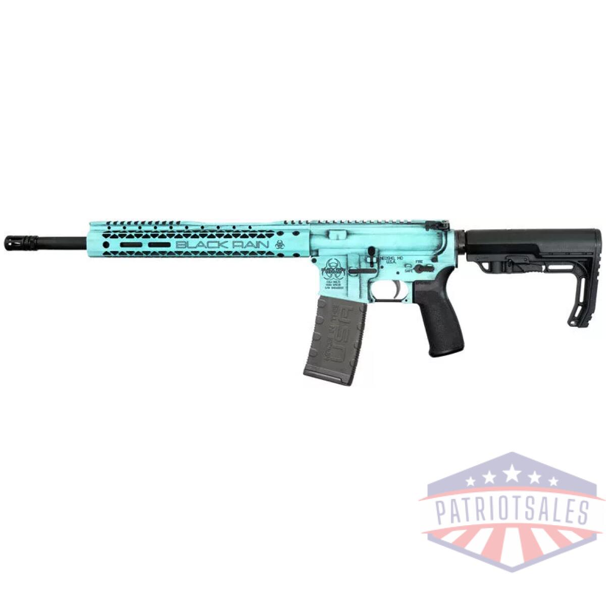 Gbrofusiontbb_left - black rain spec+ fusion rifle - 5. 56 16" tiffany blue 30rd - gbrofusiontbb left