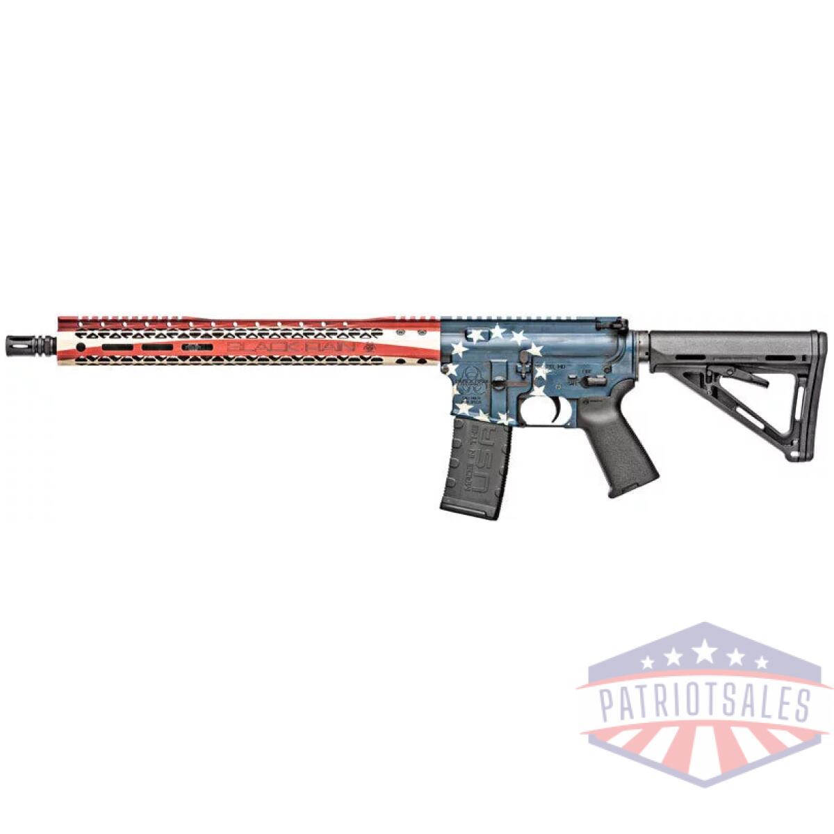 Gbropatbetsy_left. Webp - black rain spec+ patriot rifle - 5. 56 16" betsy ross 30rd - gbropatbetsy left