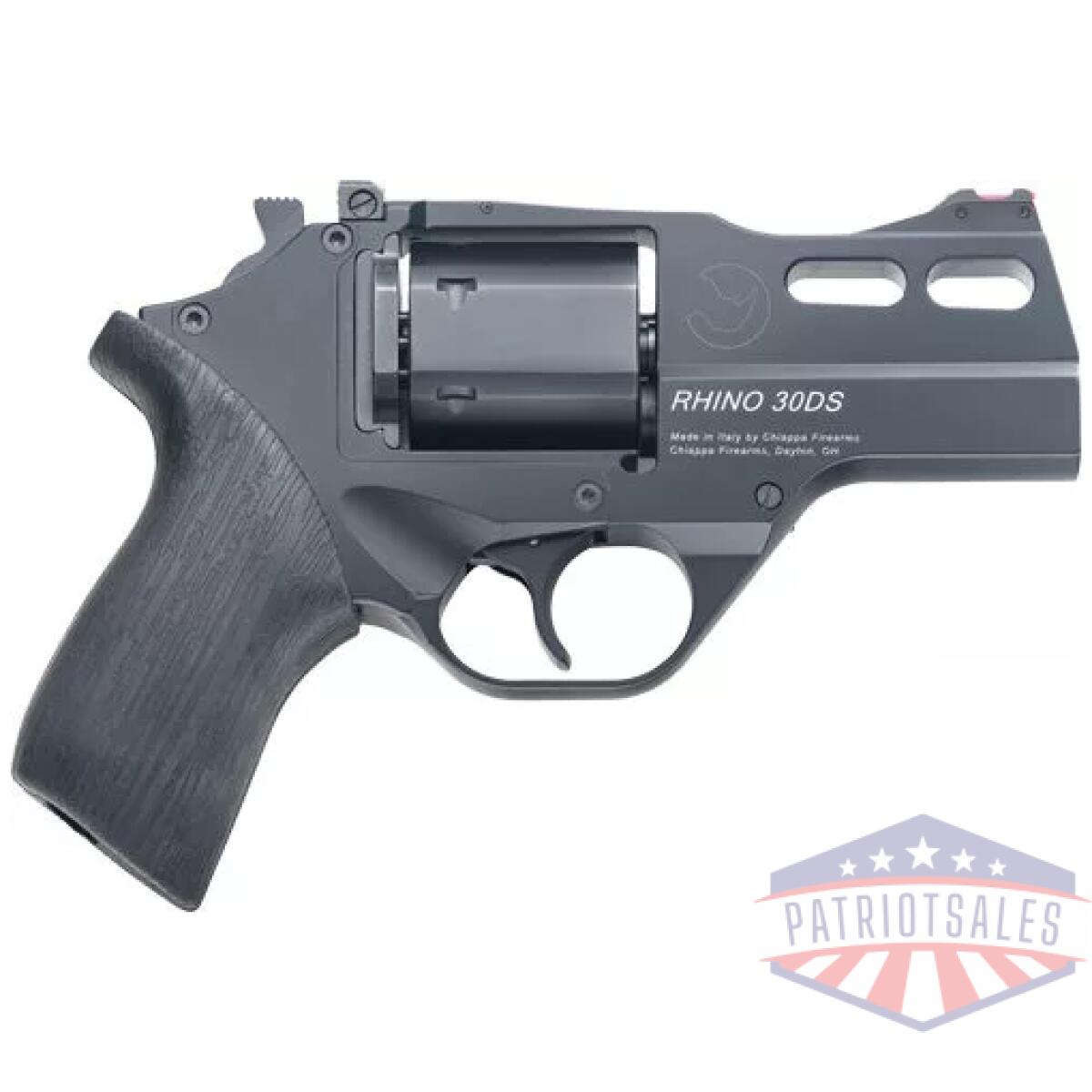 Gcf340289 - chiappa rhino 30sa 357mag - 3" adj. Sight black/rubber - gcf340289