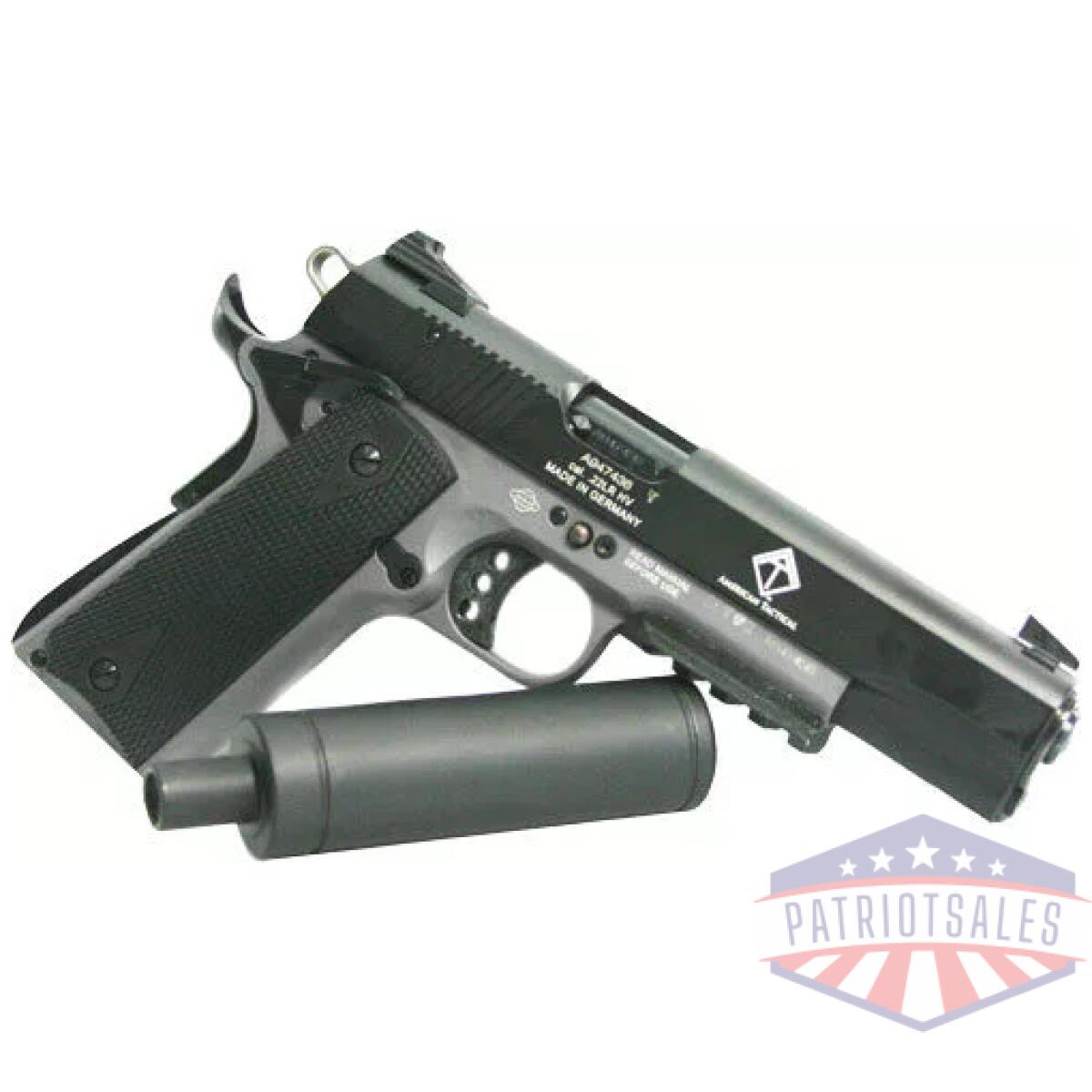 Gerg1911adopgr. Webp - german sport 1911 ad-ops 22lr - 5" black/grey 10rd w/rail - gerg1911adopgr