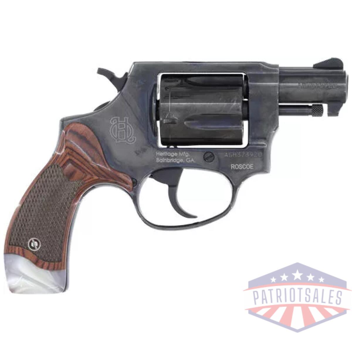 Ghr38b2rwp. Webp - heritage roscoe 38spl 2" - fixed black rosewood/pearl - ghr38b2rwp