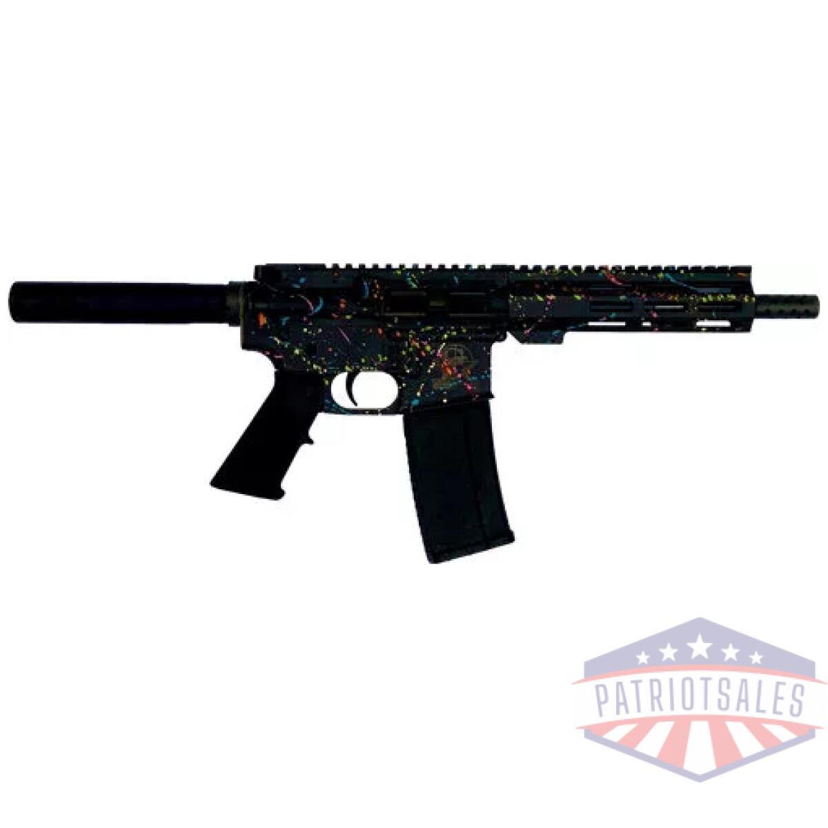 Glfa ar15 pistol 223 wylde - 7. 5" nitride splatter black - image 1