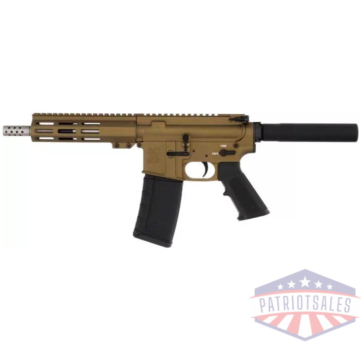 Gl15223sspbrz_left - glfa ar15 pistol 223 wylde - 7. 5" stainless bbl bronze - gl15223sspbrz left