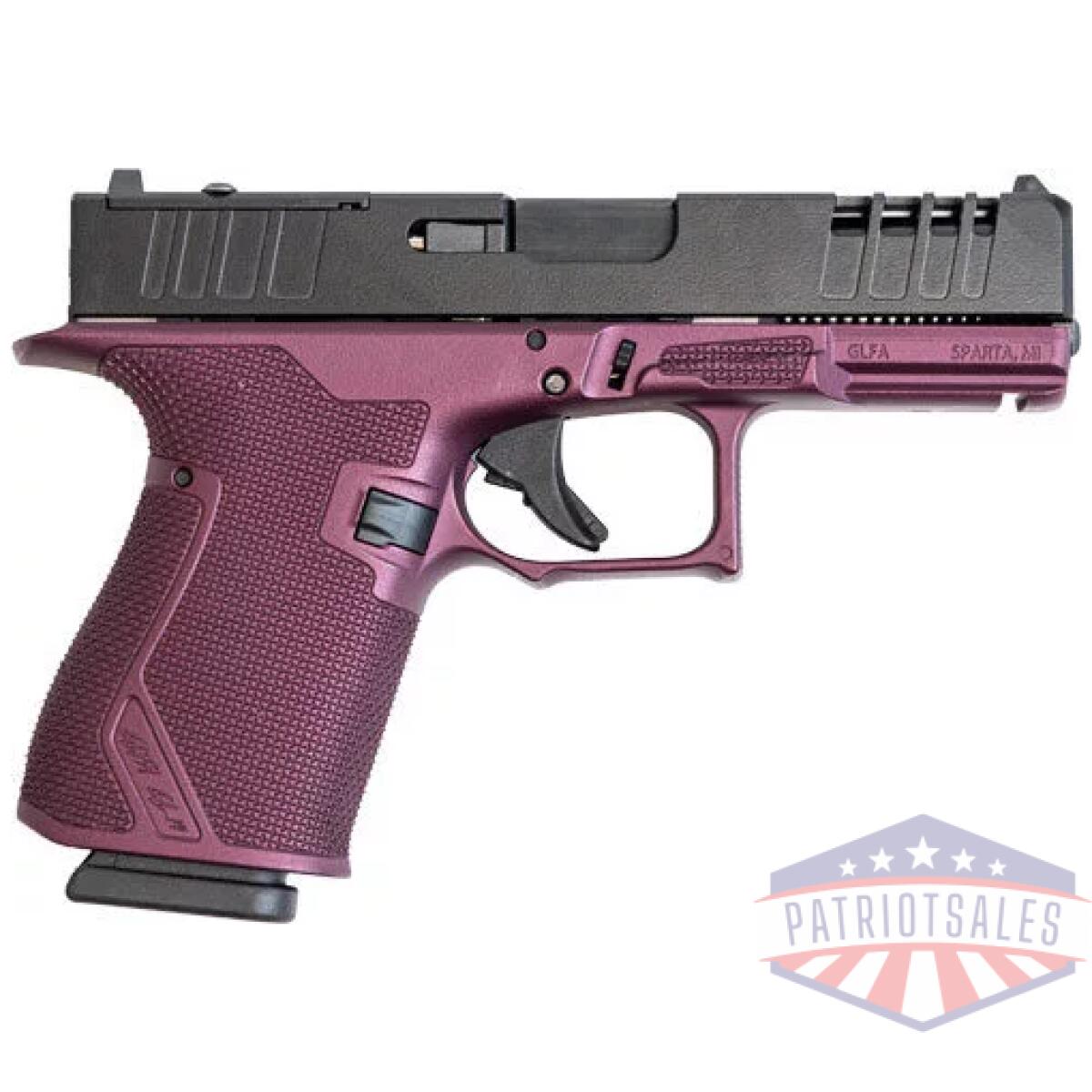 Gl19chy. Webp - glfa 19 striker 9mm 4" 15 shot - black slide black cherry frame - gl19chy