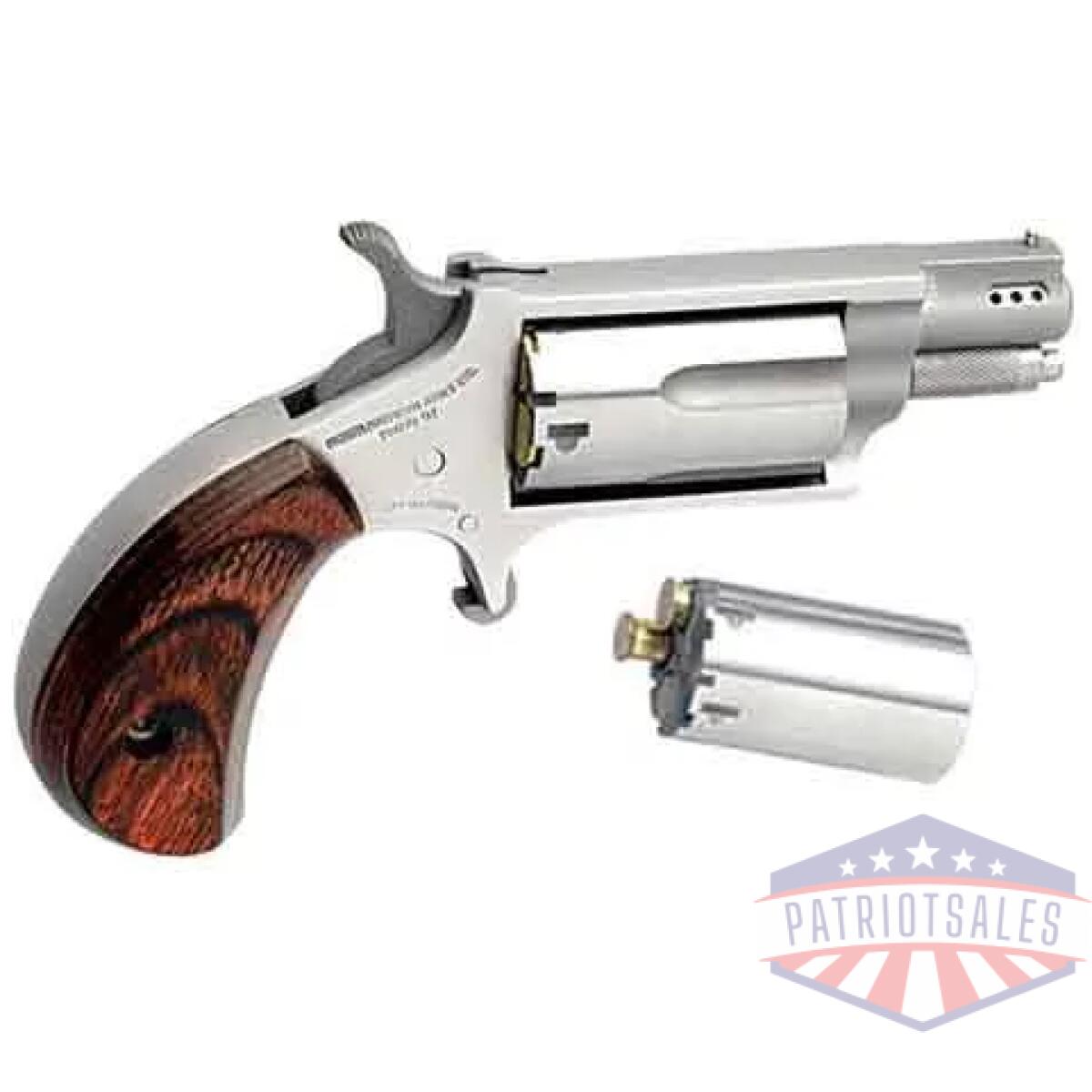 Gnaa22mscp - naa mini-revolver combo 1-1/8" - 22lr/22wmr s/s ported wood - gnaa22mscp