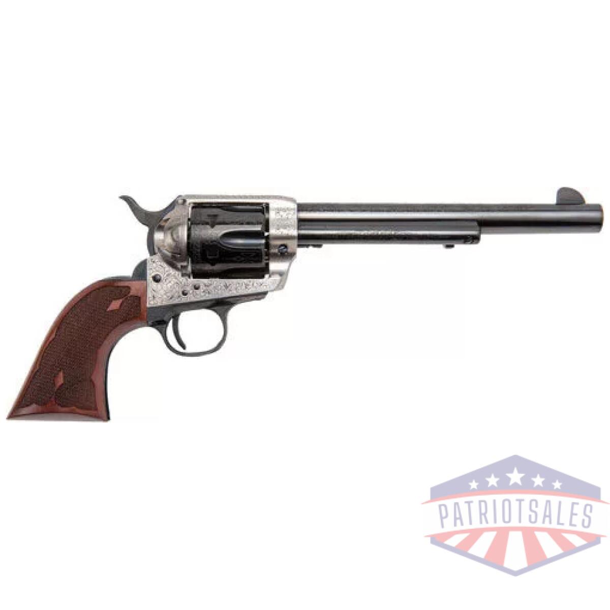 Gpp405lsfw_3 - cimarron frontier 357mag pw fs - 7. 5" engraved silver/bl wal - gpp405lsfw 3