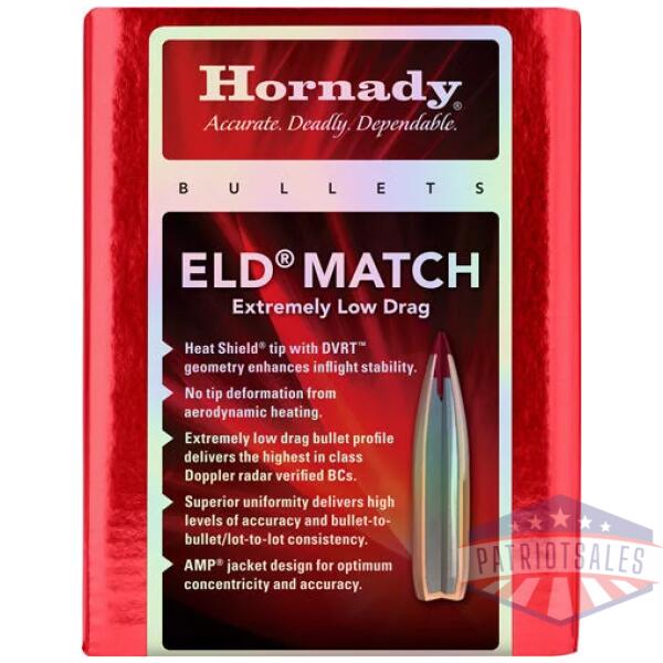 HORNADY BULLETS 6MM .243 - 109GR ELD-MATCH 500CT 6BX/CS