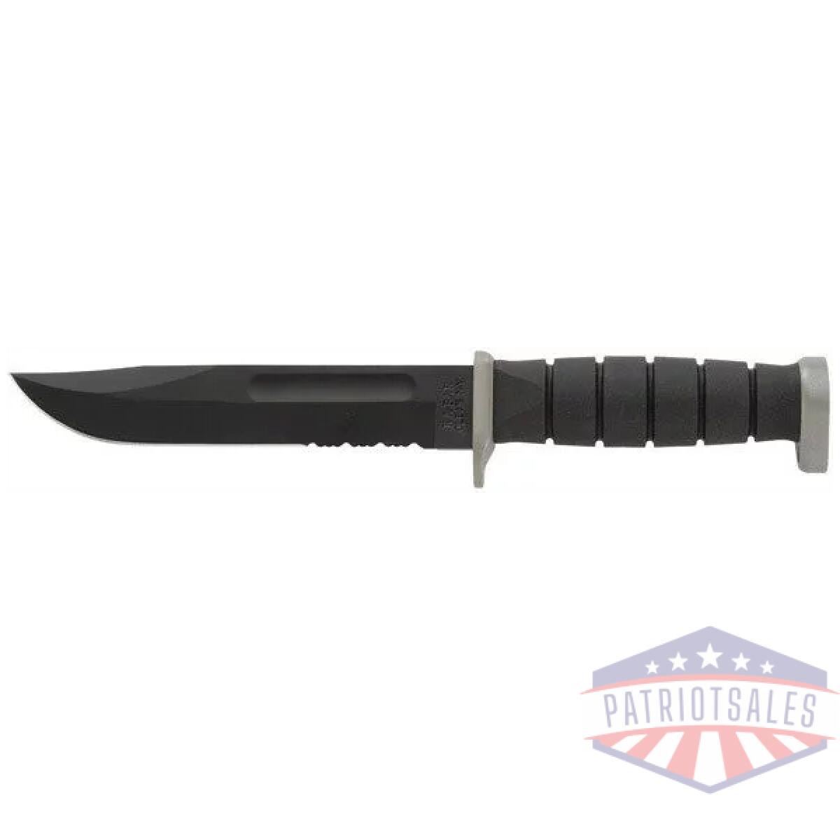 K1282 - ka-bar d2 extreme knife - 7" serr w/plastic sheath - k1282