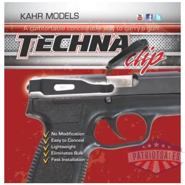TECHNA CLIP HANDGUN RETENTION - CLIP KAHR RIGHT SIDE