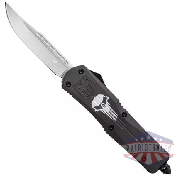 COBRATEC LARGE FS3 OTF BLACK - PUNISHER 3.5" D2 STEEL DRP PNT