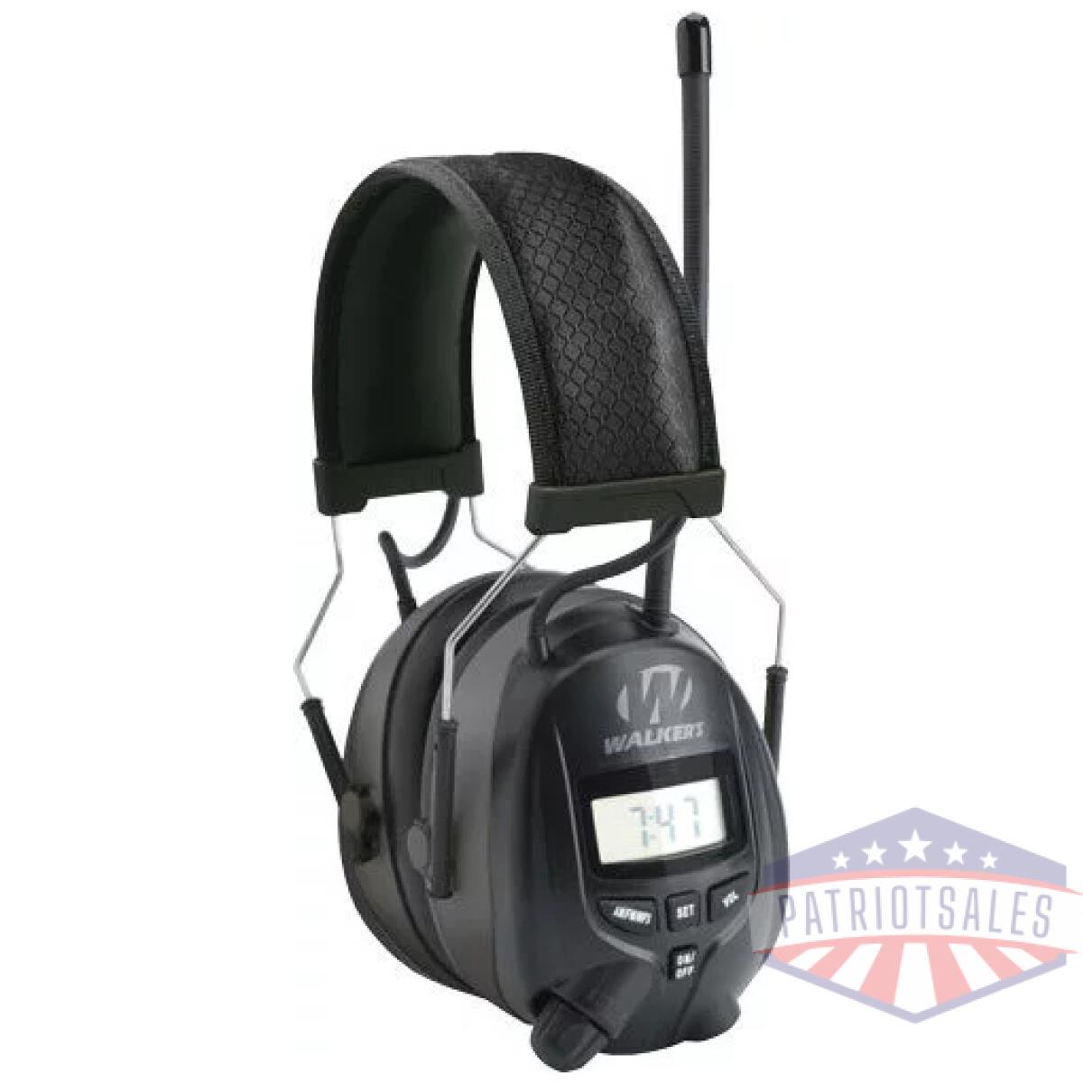 Rdom. Webp - walkers muff with am/fm radio - & phone connection 25db black - rdom