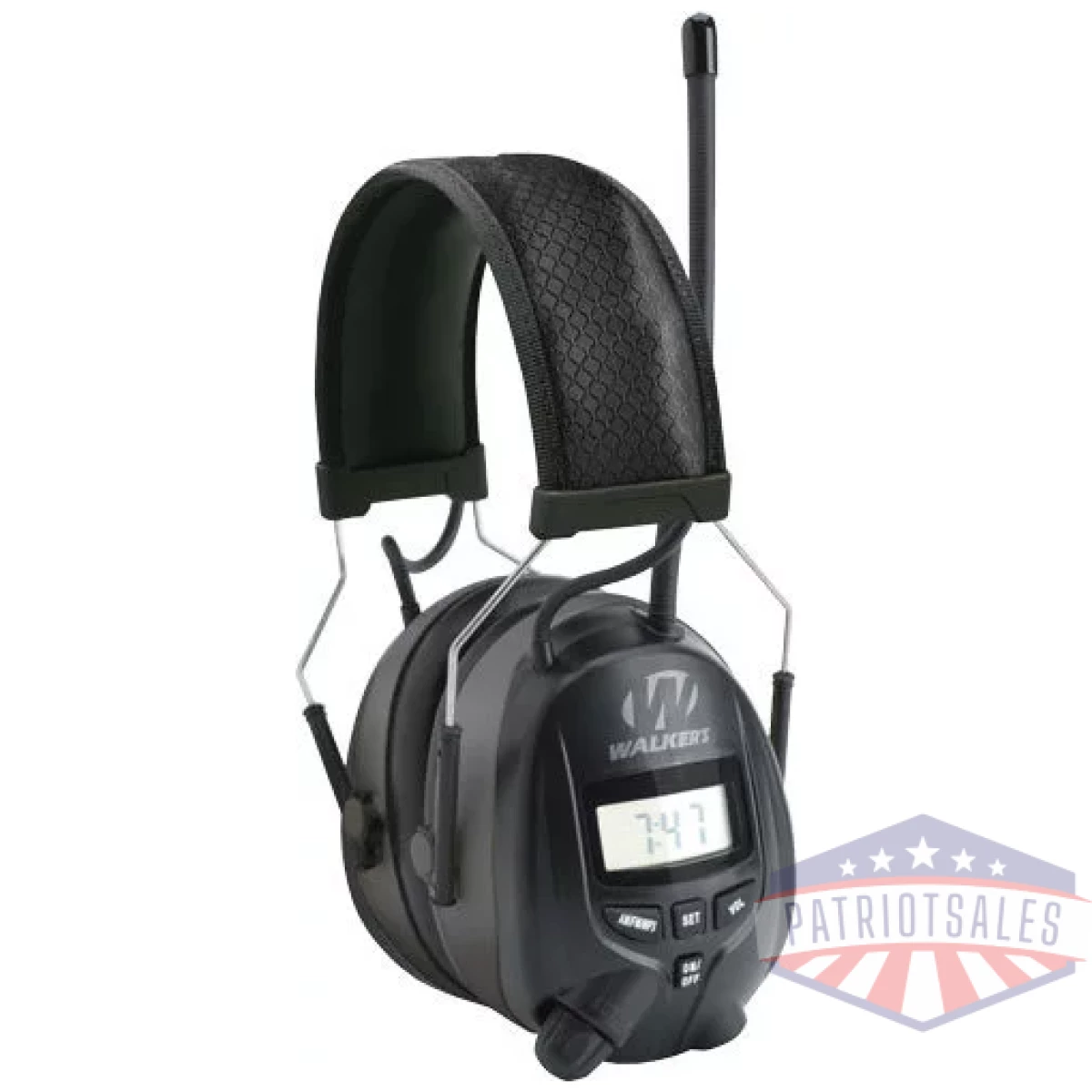 Rdom. Webp - walkers muff with am/fm radio - & phone connection 25db black - rdom