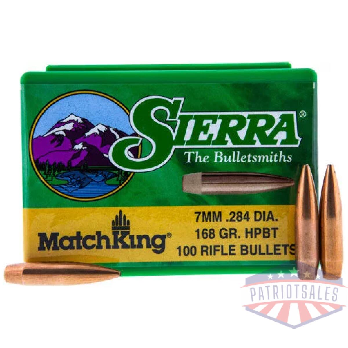 S1930_2 - sierra bullets 7mm. 284 - 168gr hp-bt match 100ct - s1930 2