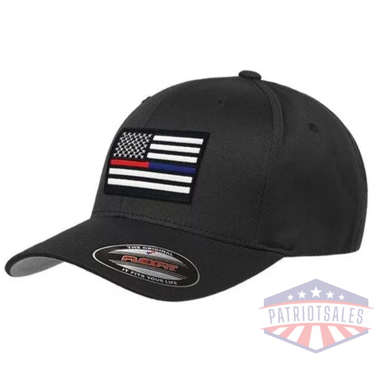 Tbl-flex-dual-black-md - flexfit dual american flag hat - tbl flex dual black md