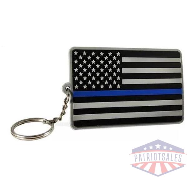 Thin Blue Line American Flag Keychain
