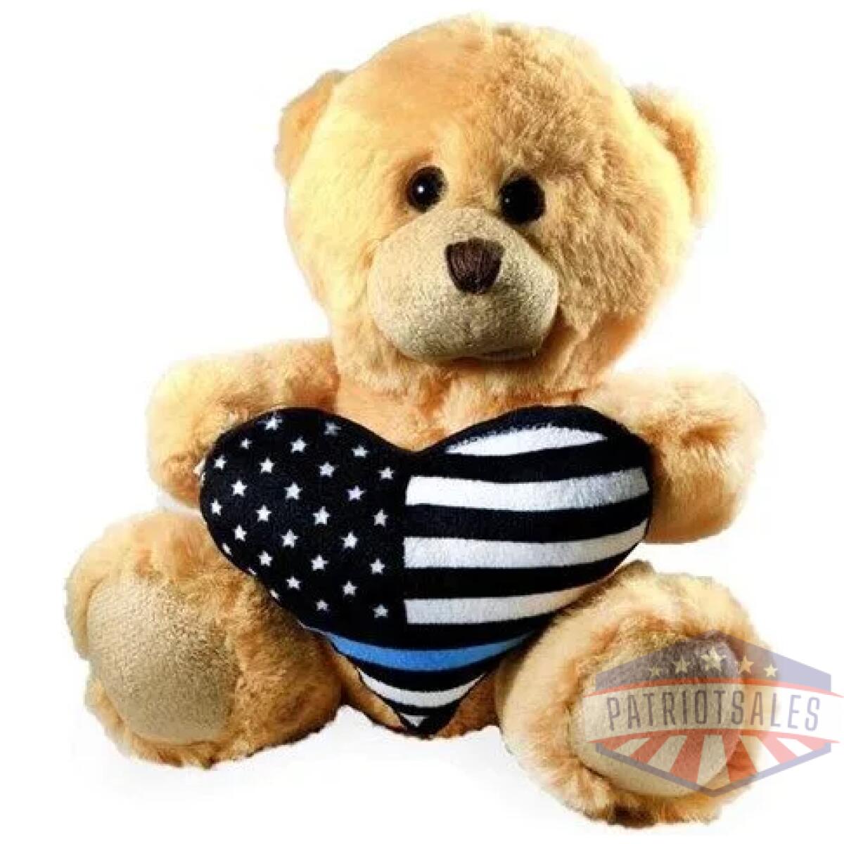 Tbl-ted-bear - teddy bear - thin blue line heart - tbl ted bear