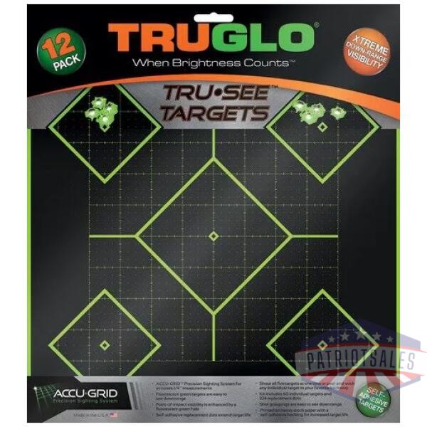 TRUGLO TRU-SEE REACTIVE TARGET - 5 DAIMOND 12-PACK