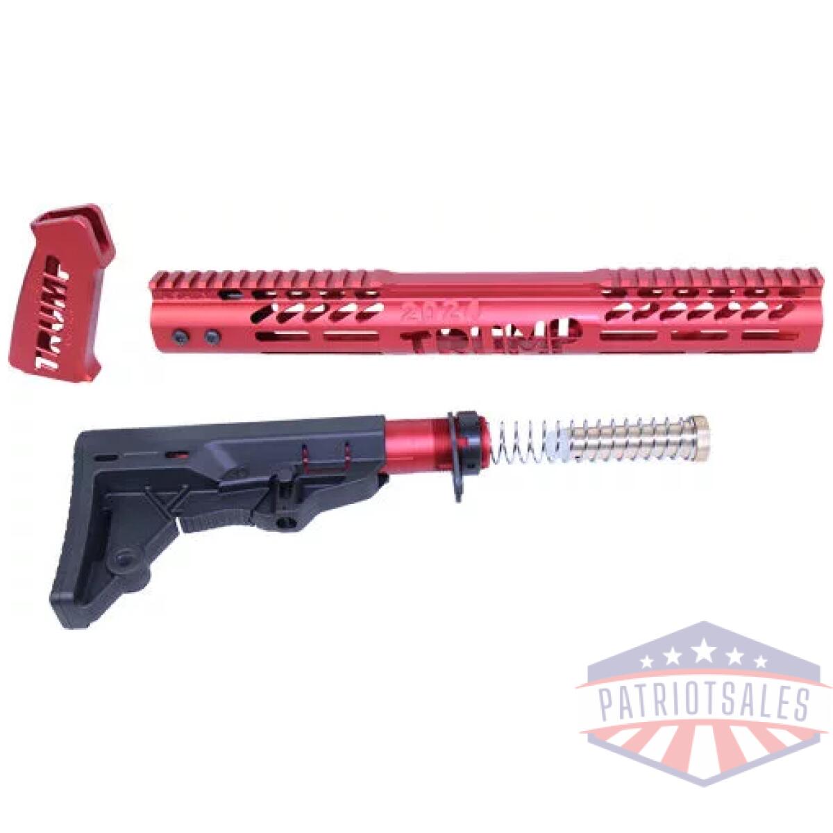 Trumpsetmilred - guntec ar15 trump series - furniture set anodized red - trumpsetmilred