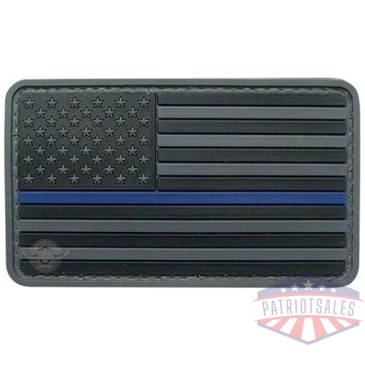 U. S. Flag black w/ blue stripe morale patch - image 1