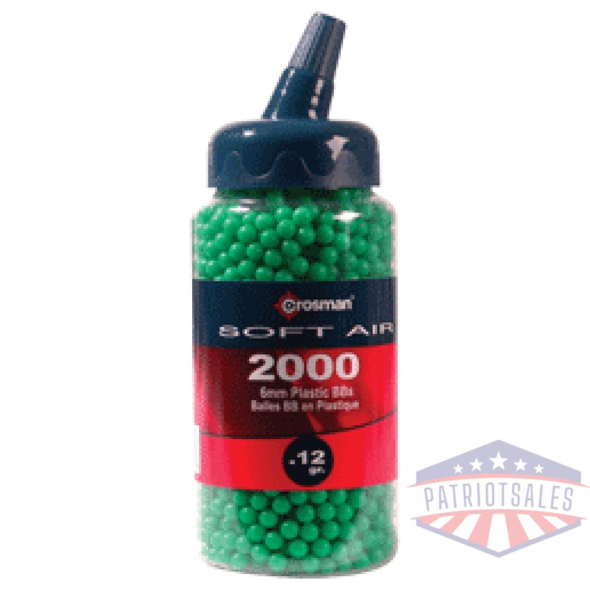 Usap2000 - crosman softair 6mm plastic - bb's 2000 count jar with spout - usap2000