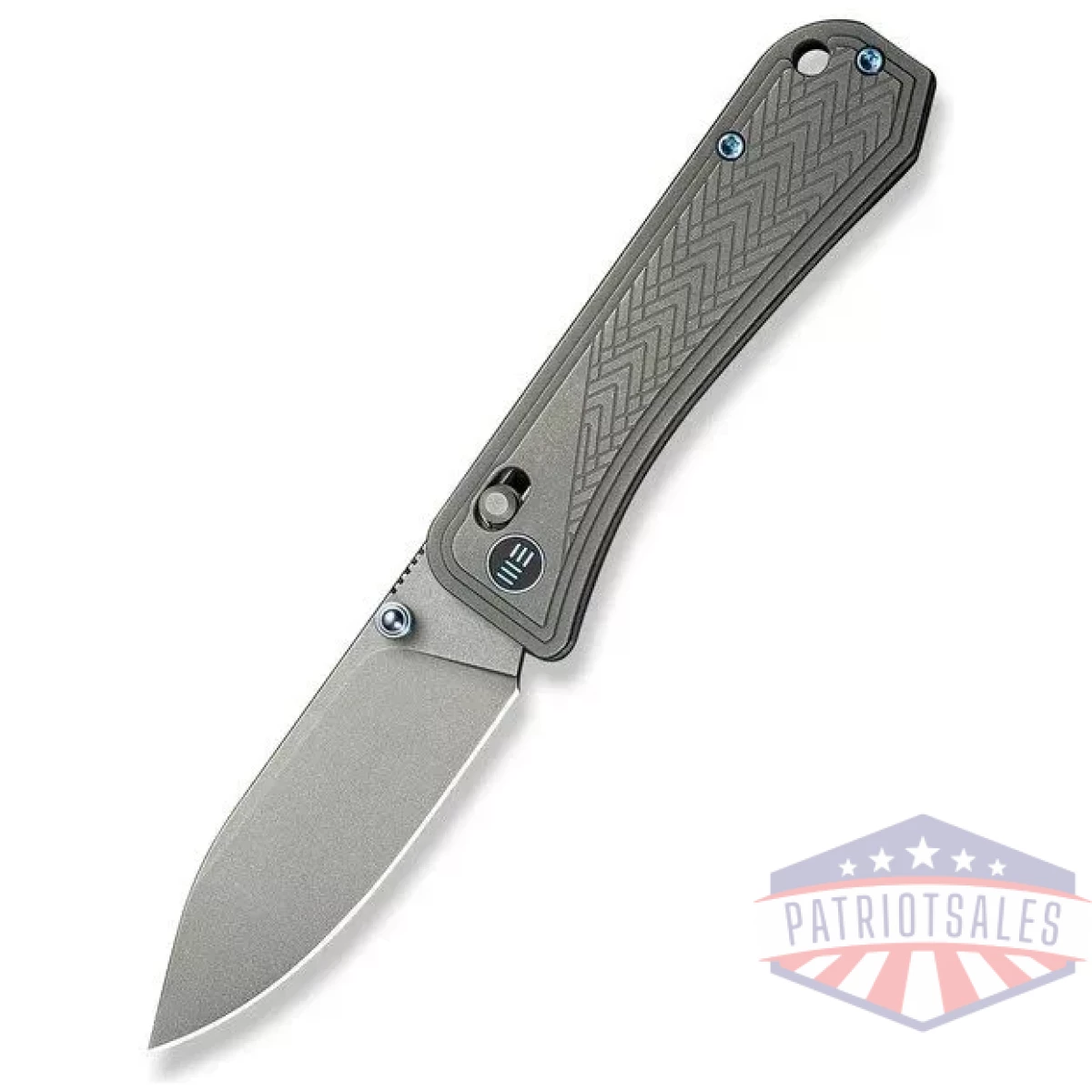 We-we24009-2 - weknife bougie banter thumb stud & crossbar lock knife upscale art deco styling on gray titanium handle (2. 91"" gray stonewashed cpm s45vn blade) we24009-2 - we we24009 2