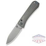 WEKNIFE Bougie Banter Thumb Stud & Crossbar Lock Knife Upscale Art Deco Styling On Gray Titanium Handle (2.91"" Gray Stonewashed CPM S45VN Blade) WE24009-2