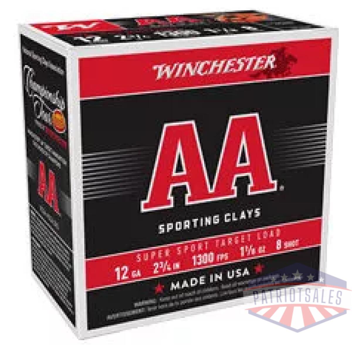 Wnaasc128bx_1 - win aa ss 12ga 2. 75" #8 25/250 - wnaasc128bx 1
