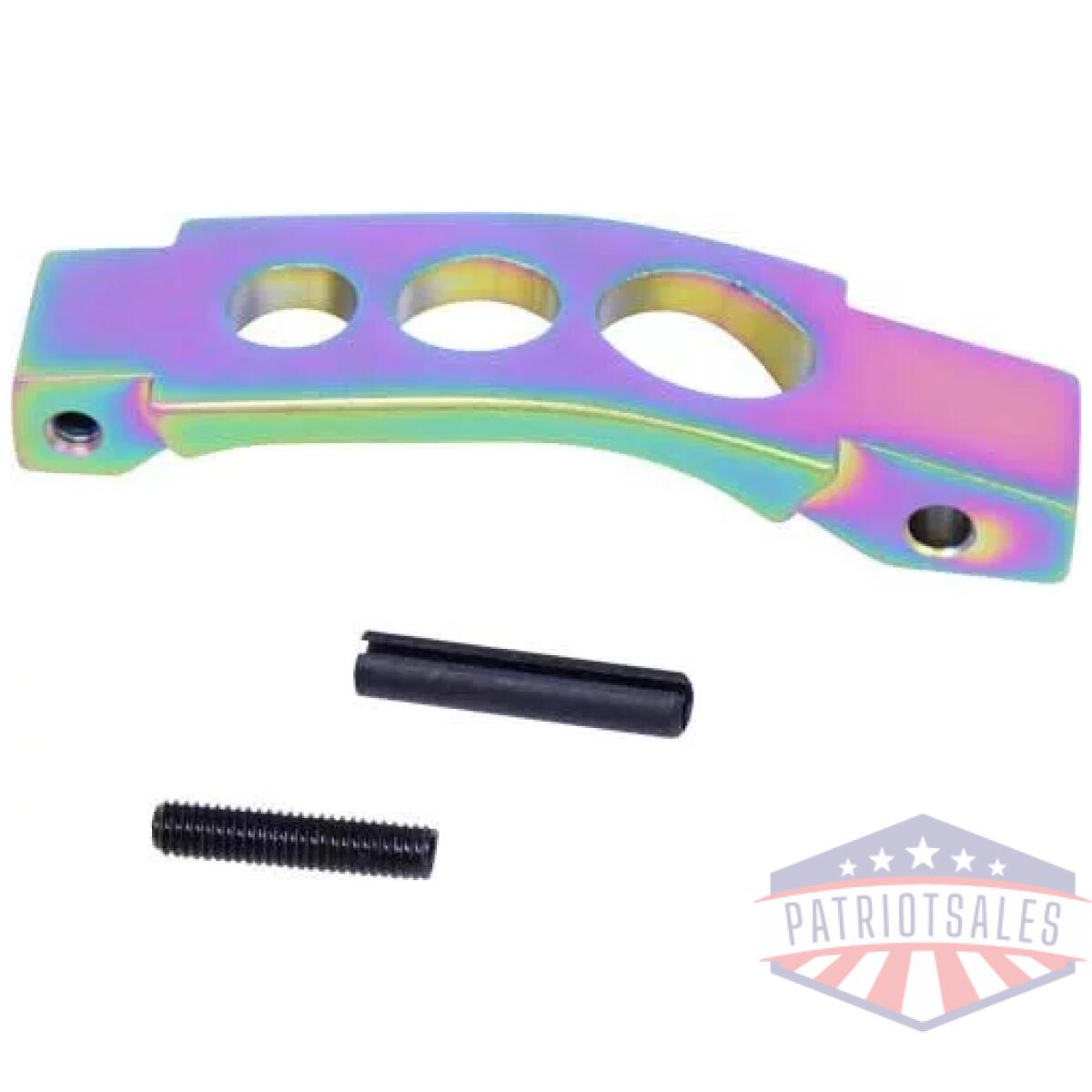 Zaretgmrpvd - guntec ar15 enhanced trigger - guard rainbow coated pvd - zaretgmrpvd